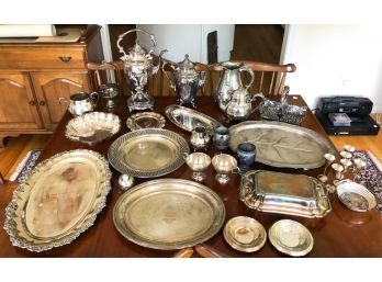 LARGE LOT SILVER PLATED WARES
