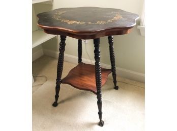 HAND PAINTED CLAW AND BALL FOOT SIDE TABLE