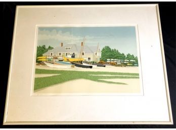 PENCIL SIGNED OPIE PRINT 'FISH HOUSE'