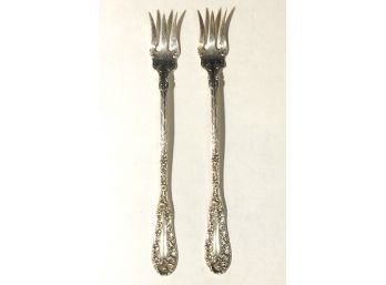 PAIR STERLING SILVER COCKTAIL FORKS