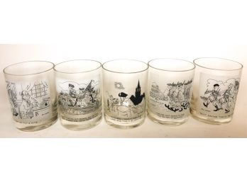 (5) 1960'S VINTAGE BARWARE GLASSES
