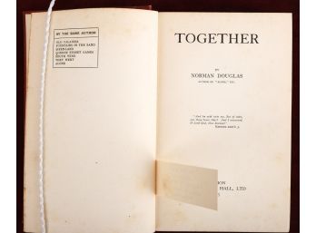NORMAN DOUGLAS 'TOGETHER' FIRST TRADE EDITION 1923