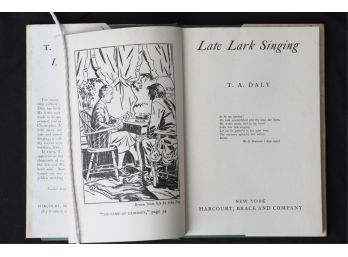 T.A. DALY 'POEMS LATE LARK SINGING'  1946 FIRST ED