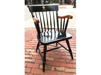 PAINTED MAPLE BROOKS SCHOOL ARM CHAIR