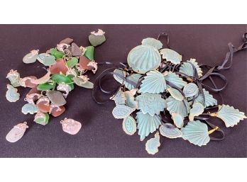 COLLECTION OF HANDMADE POTTERY & SEA GLASS JEWELRY