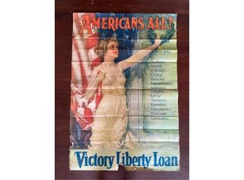 'AMERICANS ALL' WWI LIBERTY BOND POSTER