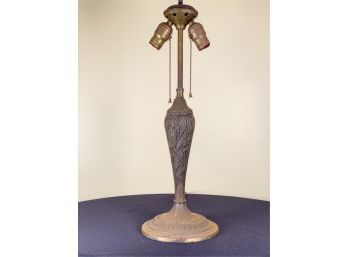NICELY CAST ART NOUVEAU IRON TABLE LAMP