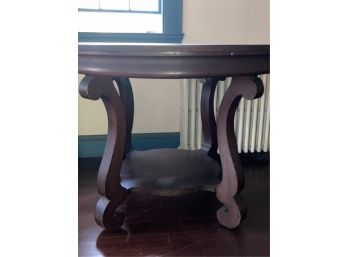 WILHELM CO EMPIRE CENTER TABLE w SCROLLED SUPPORTS