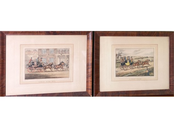 'LONDON ROYAL MAIL' & 'A STAGECOACH' ENGRAVINGS