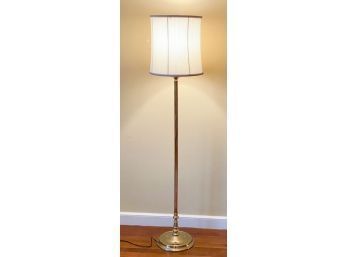 BRASS FLOOR LAMP WITH SHADE