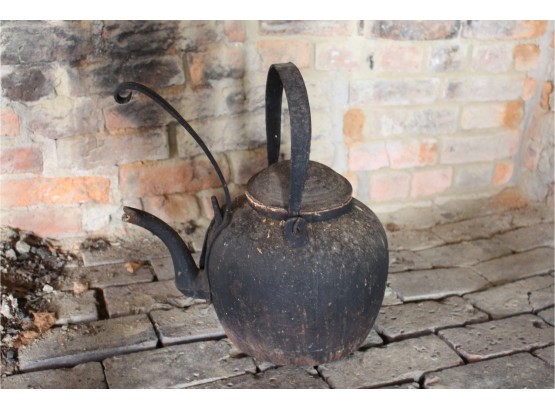 Early Cast Iron Kettle with Tilter