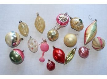 Grouping of Antique Glass Christmas Ornaments