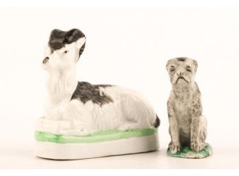 STAFFORDSHIRE GOAT AND DOG