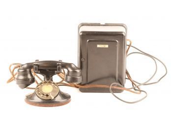 EARLY WESTERN ELECTRIC DIAL TELEPHONE w/  RING BOX