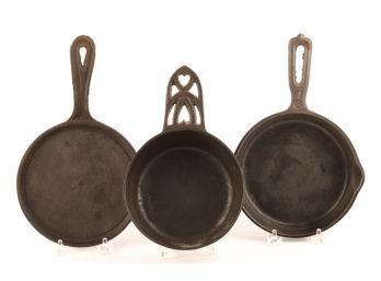 (3) CUTE PIECES OF CAST IRON COOKWARE