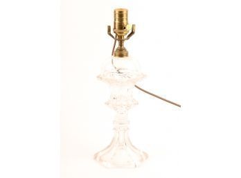 (19thc ) LARGE (3) MOLD GLASS FLUID LAMP