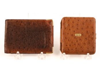 SHREVE CRUMP AND LOW OSTRICH WALLET & CHANGE PURSE