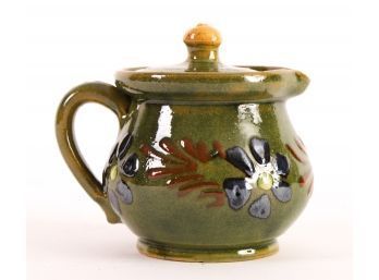 FRENCH PROVINCIAL JASPE WARE POTTERY CREAMER