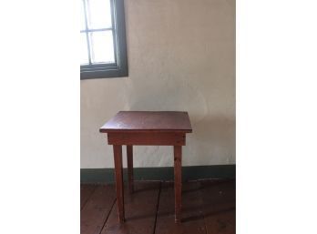 (19th c) Primitive Stand in Red Paint