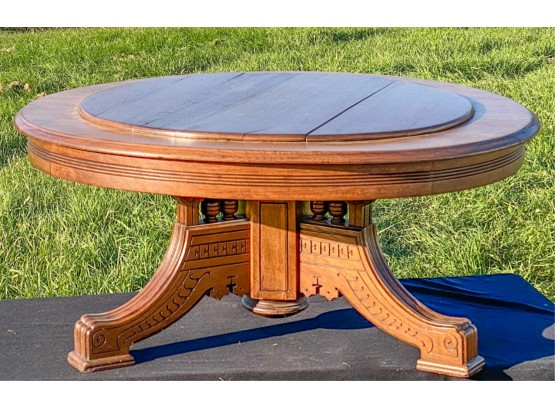 EASTLAKE VICTORIAN LAZY SUSAN CUPPING TABLE