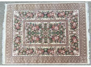 HAND KNOTTED DESIGNER ROOM SIZED CARPET In IVORY