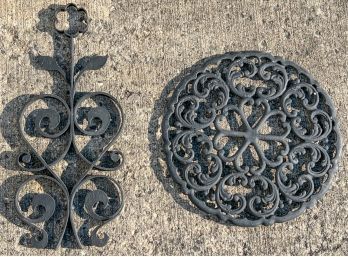 (2) WROUGHT & CAST IRON ARCHITECTURAL FRAGMENTS