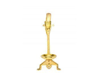HEAVY BRASS PERSIAN INSPIRED VICTORIAN CANDLESTICK