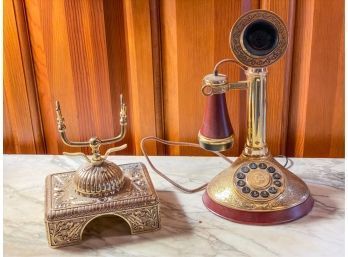 CONTEMPORARY CANDLESTICK PHONE AND RECEIVER