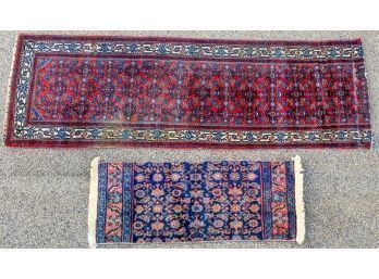 (2) HAND WOVEN ORIENTAL RUG FRAGMENTS