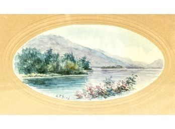 A.F. BIRD (EARLY 20th c) 'LAKE WITH MOUNTAINS'