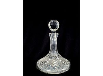 EXCELLENT QUALITY CUT CRYSTAL WINE DECANTER