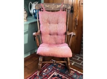COLONIAL REVIVAL STENCILED ROCKING CHAIR