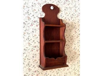 COLONIAL REVIVAL PINE WALL SHELF with POCKET