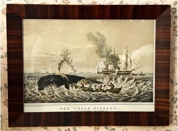 THE WHALE FISHERY CURRIER & IVES REPRINT