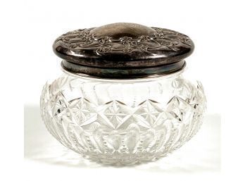 TIFFANY CO MAKERS STERLING & CRYSTAL CANNISTER