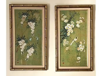 PAIR OF (20th c) CHINESE GOUACHE PAINTINGS