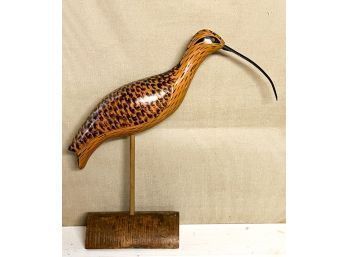 CARVED & PAINTED CURLEW