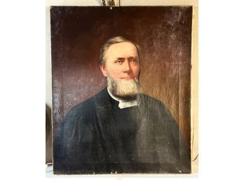 (19th c) AMERICAN SCHOOL PORTRAIT OF A MINISTER
