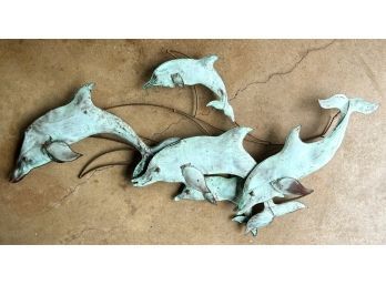 COPPER DOLPHIN WALL HANGING
