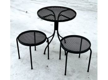(3) OUTDOOR OCCATIONAL TABLES with ROUND TOPS