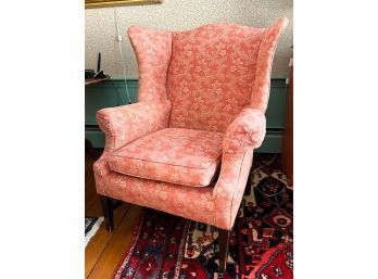 HEPPLEWHITE STYLE UPHOLSTERED EASY CHAIR