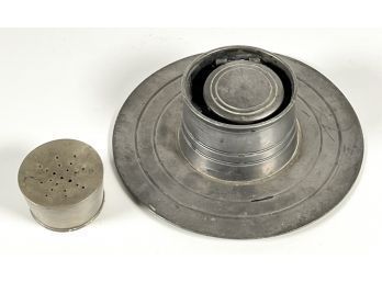 PEWTER INKSTAND and SANDER