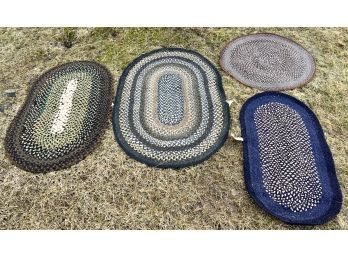 (4) BRAIDED AREA RUGS