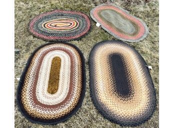 (4) BRAIDED AREA RUGS