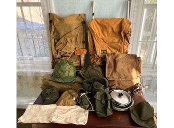 COLLECTION OF U.S. MILLITARY AND CAMPING ITEMS