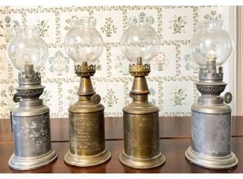 (4) VINTAGE KEROSENE LAMPS
