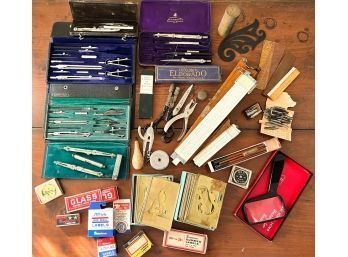 LOT DRAFTING AND DRAWING INSTRUMENTS, SLIDE RULES