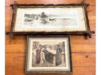 (2) PENCIL SIGNED ENGRAVINGS
