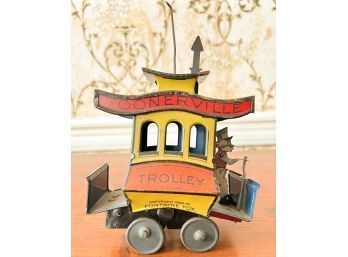 CA 1922 TOONERVILLE TROLLEY TIN LITHO WIND UP TOY