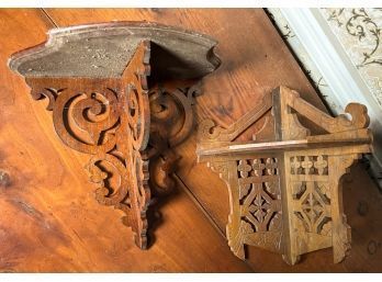 (2) VICTORIAN HANGING WALL SHELVES